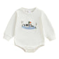Infant Boys Fall Overalls with Long Sleeves and Crew Neck Featuring Adorable Duck Embroidery on Sweatshirt Style Romper - Clothesfassion.store