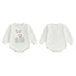 Infant Boys Fall Overalls with Long Sleeves and Crew Neck Featuring Adorable Duck Embroidery on Sweatshirt Style Romper - Clothesfassion.store