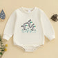 Infant Boys Fall Overalls with Long Sleeves and Crew Neck Featuring Adorable Duck Embroidery on Sweatshirt Style Romper - Clothesfassion.store