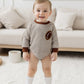 Infant Boys Fall Sweatshirt with Long Sleeves Crewneck Rugby Embroidery and Striped Design for Autumn - Clothesfassion.store