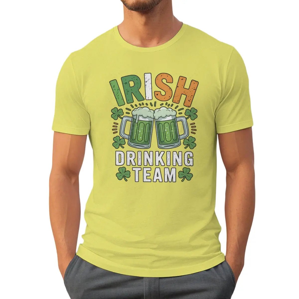 Irish Drinking Team T-shirts for Men St. Patrick's Day Beer Tee Funny Men's St. Patricks Day Shirt Short Sleeve Round Neck Top - Clothesfassion.store
