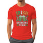 Irish Drinking Team T-shirts for Men St. Patrick's Day Beer Tee Funny Men's St. Patricks Day Shirt Short Sleeve Round Neck Top - Clothesfassion.store