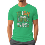Irish Drinking Team T-shirts for Men St. Patrick's Day Beer Tee Funny Men's St. Patricks Day Shirt Short Sleeve Round Neck Top - Clothesfassion.store