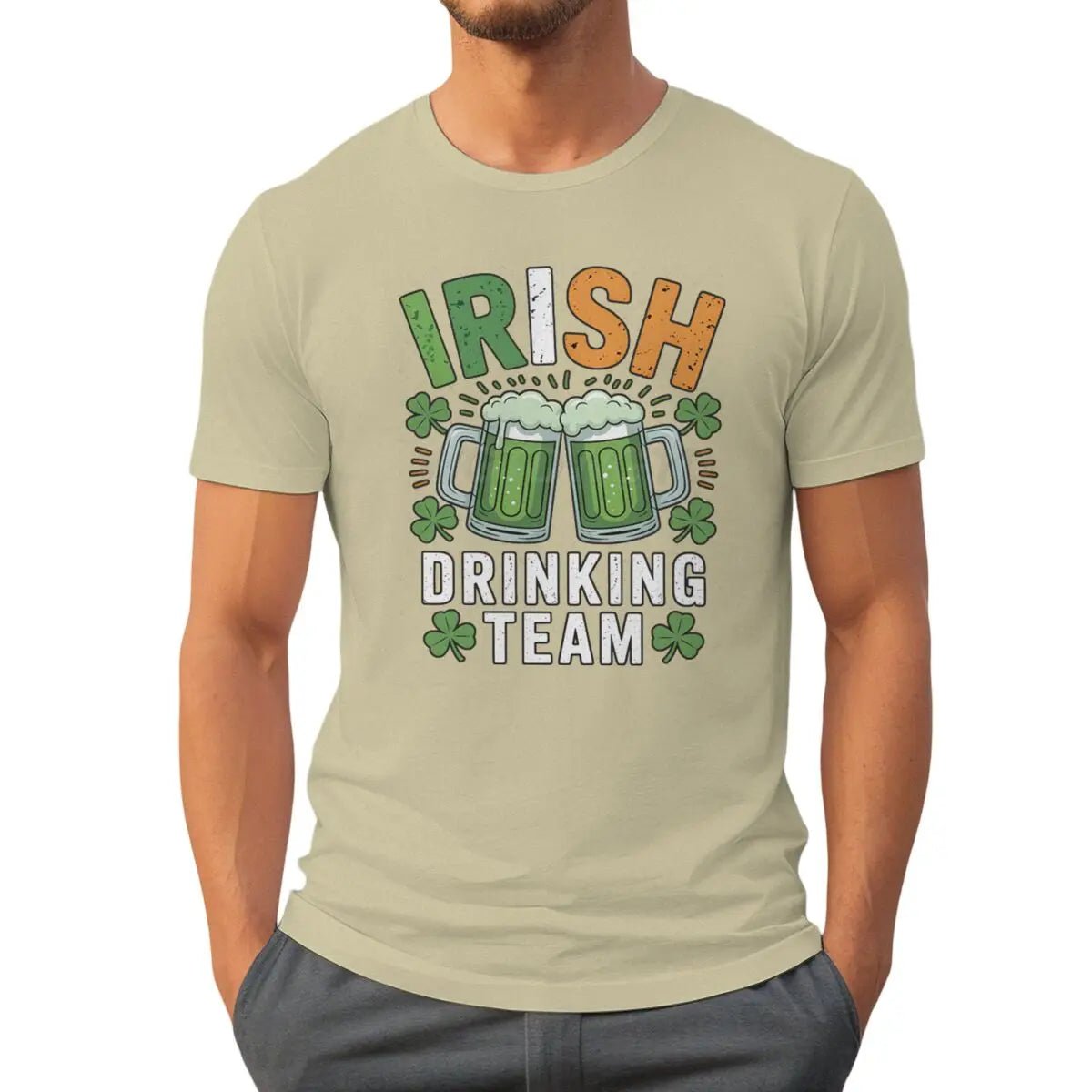 Irish Drinking Team T-shirts for Men St. Patrick's Day Beer Tee Funny Men's St. Patricks Day Shirt Short Sleeve Round Neck Top - Clothesfassion.store