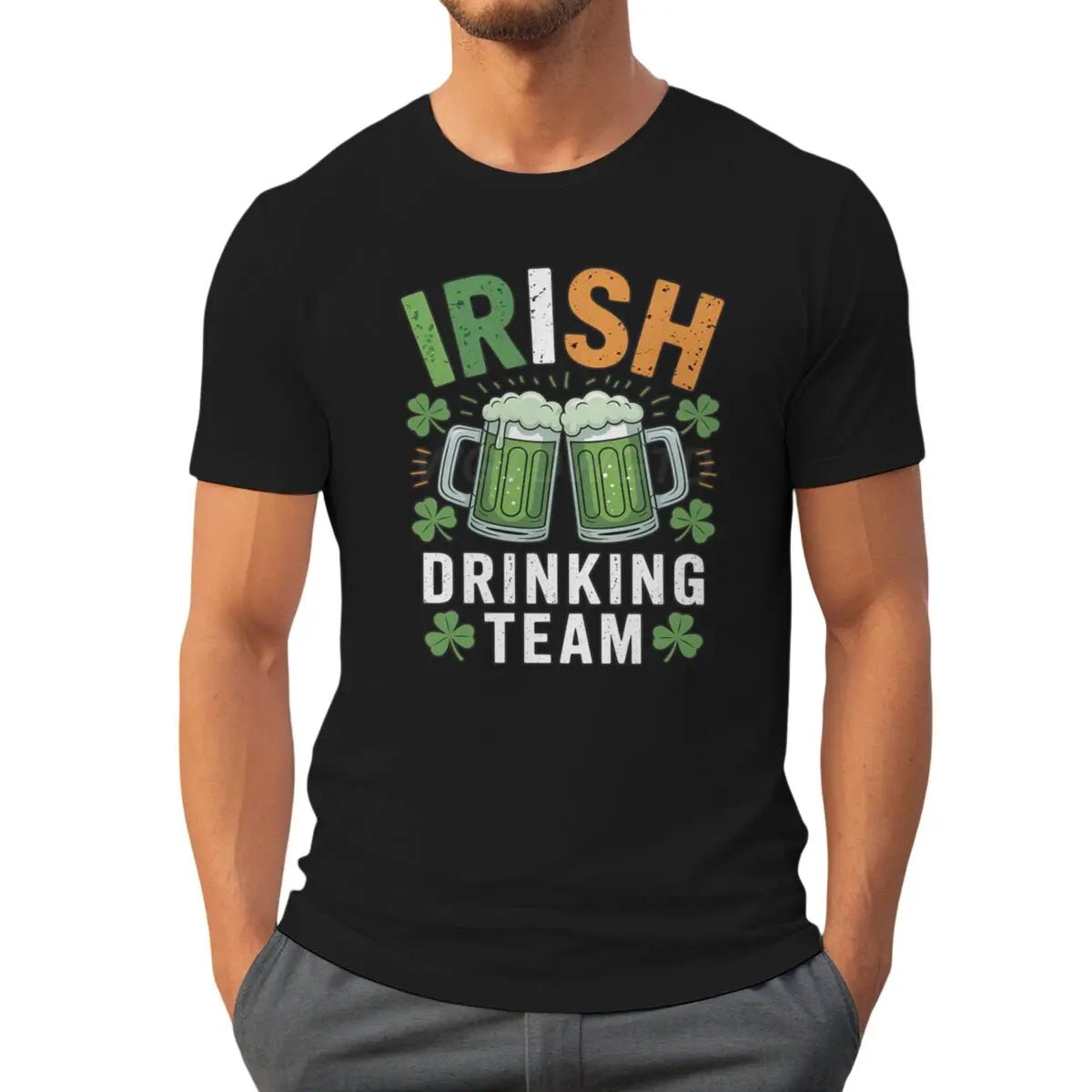 Irish Drinking Team T-shirts for Men St. Patrick's Day Beer Tee Funny Men's St. Patricks Day Shirt Short Sleeve Round Neck Top - Clothesfassion.store