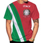 Italy Flag T-Shirts Italian National Emblem Printed Round Neck Short Sleeves Tee Shirts Men Women Kids Clothes Streetwear Tees - Clothesfassion.store