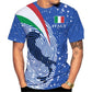 Italy Flag T-Shirts Italian National Emblem Printed Round Neck Short Sleeves Tee Shirts Men Women Kids Clothes Streetwear Tees - Clothesfassion.store