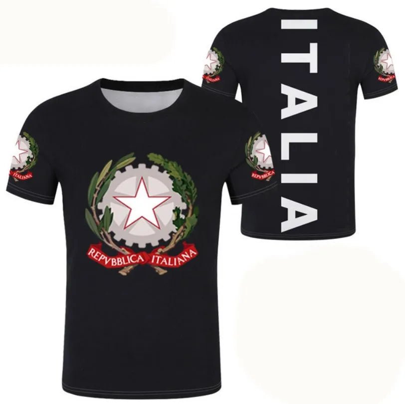 Italy T-Shirts Italian Flag 3D Print Streetwear Men Women Casual Fashion Oversized Short Sleeve T Shirt Male Tees Tops Clothing - Clothesfassion.store