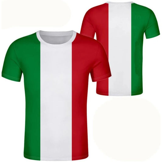 Italy T-Shirts Italian Flag 3D Print Streetwear Men Women Casual Fashion Oversized Short Sleeve T Shirt Male Tees Tops Clothing - Clothesfassion.store