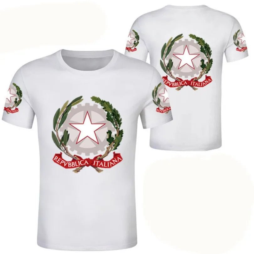 Italy T-Shirts Italian Flag 3D Print Streetwear Men Women Casual Fashion Oversized Short Sleeve T Shirt Male Tees Tops Clothing - Clothesfassion.store