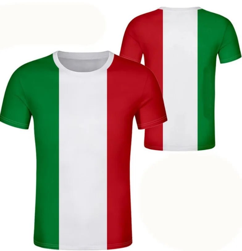 Italy T-Shirts Italian Flag 3D Print Streetwear Men Women Casual Fashion Oversized Short Sleeve T Shirt Male Tees Tops Clothing - Clothesfassion.store