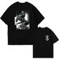 Japan Anime Berserk T-Shirt Guts Print Graphic Tee Men's 90s Summer Short Sleeve Casual Manga Dark Fantasy Black Swordsman Style - Clothesfassion.store