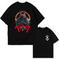 Japan Anime Berserk T-Shirt Guts Print Graphic Tee Men's 90s Summer Short Sleeve Casual Manga Dark Fantasy Black Swordsman Style - Clothesfassion.store