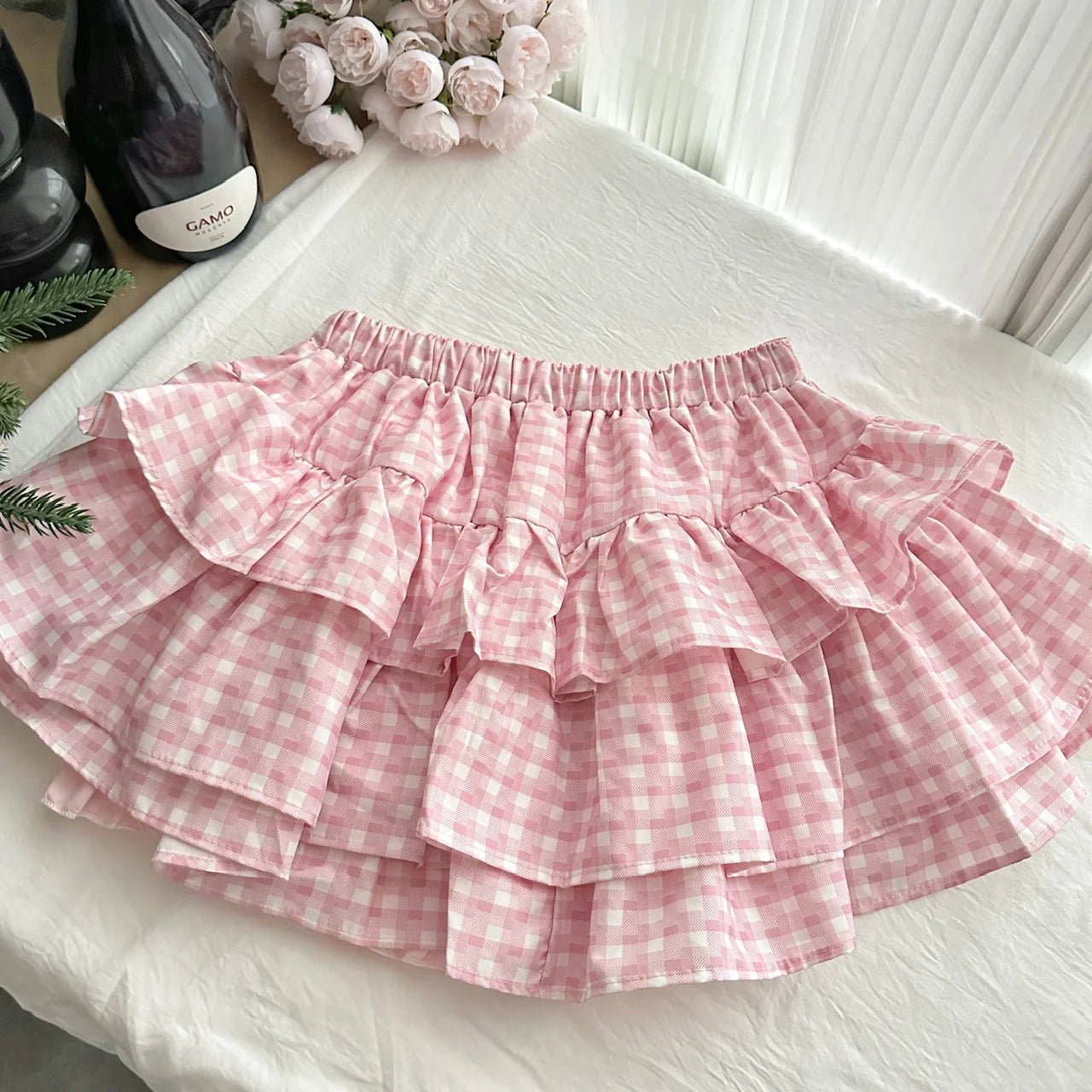 Japanese Kawaii Lolita Elegant 2 Piece Sets Women Pink Y2k Bow Design Mini Skirt Suit Female Princess Sweet Chic Outfits Summer - Clothesfassion.store