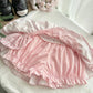 Japanese Kawaii Lolita Elegant 2 Piece Sets Women Pink Y2k Bow Design Mini Skirt Suit Female Princess Sweet Chic Outfits Summer - Clothesfassion.store