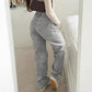 Jeans Women Straight Pants Denims Washed High Waist Distressed Pockets Female 2025 Streetwear Vintage Full Length Trousers - Clothesfassion.store