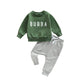 Kids Boys Girls Hooded Sweatshirt and Jogger Pants Set Long Sleeve Pullover Top Elastic Waistband Bottoms for Casual Wear - Clothesfassion.store