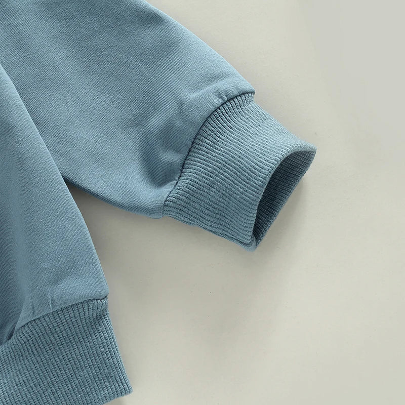 Kids Boys Girls Hooded Sweatshirt and Jogger Pants Set Long Sleeve Pullover Top Elastic Waistband Bottoms for Casual Wear - Clothesfassion.store