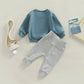 Kids Boys Girls Hooded Sweatshirt and Jogger Pants Set Long Sleeve Pullover Top Elastic Waistband Bottoms for Casual Wear - Clothesfassion.store