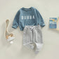 Kids Boys Girls Hooded Sweatshirt and Jogger Pants Set Long Sleeve Pullover Top Elastic Waistband Bottoms for Casual Wear - Clothesfassion.store