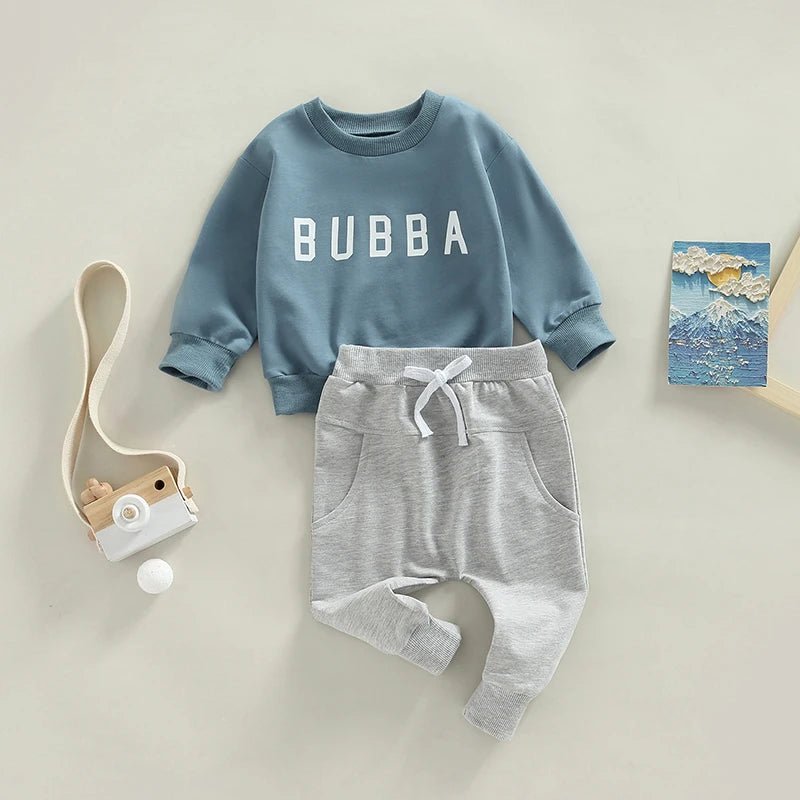Kids Boys Girls Hooded Sweatshirt and Jogger Pants Set Long Sleeve Pullover Top Elastic Waistband Bottoms for Casual Wear - Clothesfassion.store