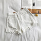 Korean Denim Shorts Women Summer Fashion Casual High Waist Ripped Jeans Pocket Tassel Y2K Hot Pants Streetwear Blue Trousers - Clothesfassion.store