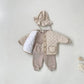 Korean New Baby Kids Vintage Rhombus Double Layer Jacket Autumn Winter Boys Girls Cotton Padded Parka Children Warm Quilted Coat - Clothesfassion.store