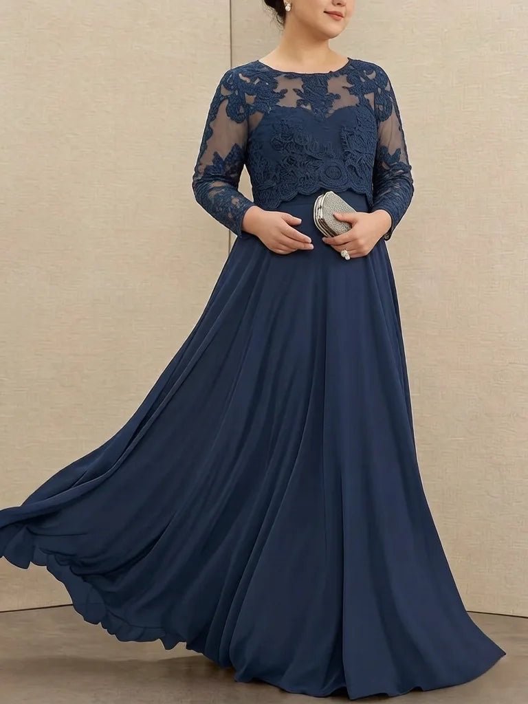 L - 5XL Plus Size Clothes Lace Dresses Women Robes Spring Summer Long Sleeve Street Style Casual 3XL Big Size Maxi Dress Oversized - Clothesfassion.store