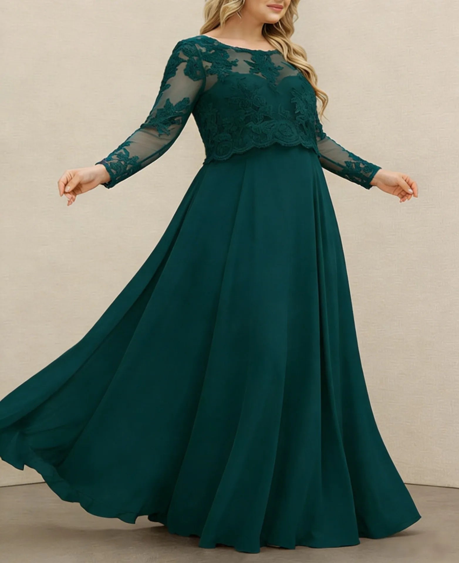 L - 5XL Plus Size Clothes Lace Dresses Women Robes Spring Summer Long Sleeve Street Style Casual 3XL Big Size Maxi Dress Oversized - Clothesfassion.store