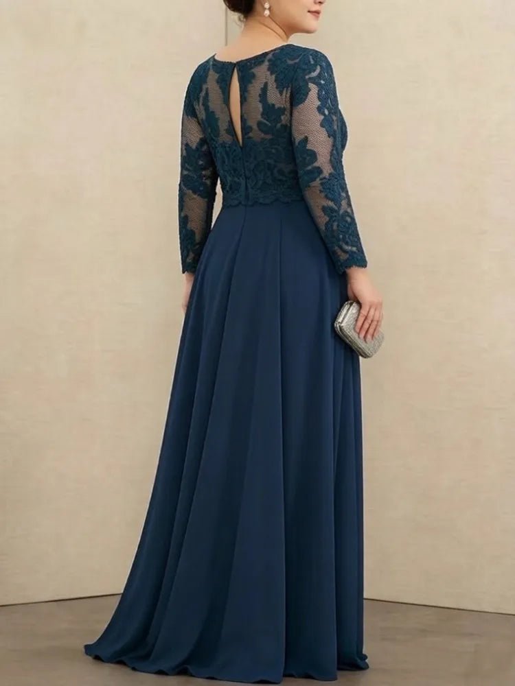 L - 5XL Plus Size Clothes Lace Dresses Women Robes Spring Summer Long Sleeve Street Style Casual 3XL Big Size Maxi Dress Oversized - Clothesfassion.store