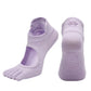 Ladies Breathable Yoga Socks with Grips Non - Slip Five Finger Pilates Socks for Women Backless Ballet Dance Fitness Toe Socks - Clothesfassion.store