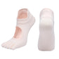 Ladies Breathable Yoga Socks with Grips Non - Slip Five Finger Pilates Socks for Women Backless Ballet Dance Fitness Toe Socks - Clothesfassion.store