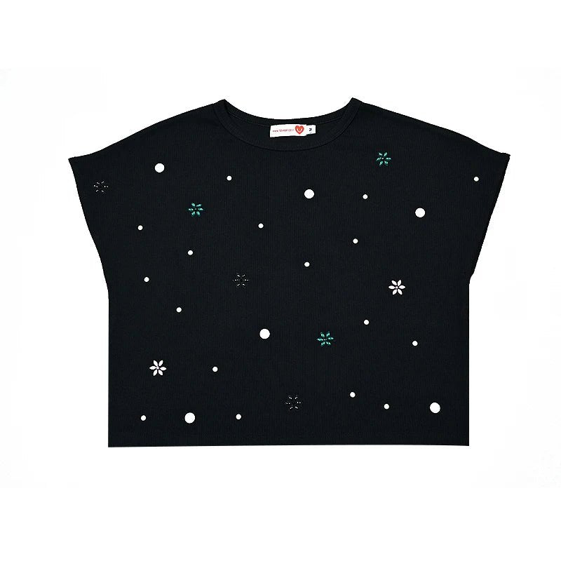 Maxi dress women long sleeve lady dresses flowers and pearls top causual dress round neck black modal ribbed top sizes XS - XXXL - Clothesfassion.store