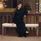 Maxi dress women long sleeve lady dresses flowers and pearls top causual dress round neck black modal ribbed top sizes XS - XXXL - Clothesfassion.store