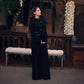 Maxi dress women long sleeve lady dresses flowers and pearls top causual dress round neck black modal ribbed top sizes XS - XXXL - Clothesfassion.store