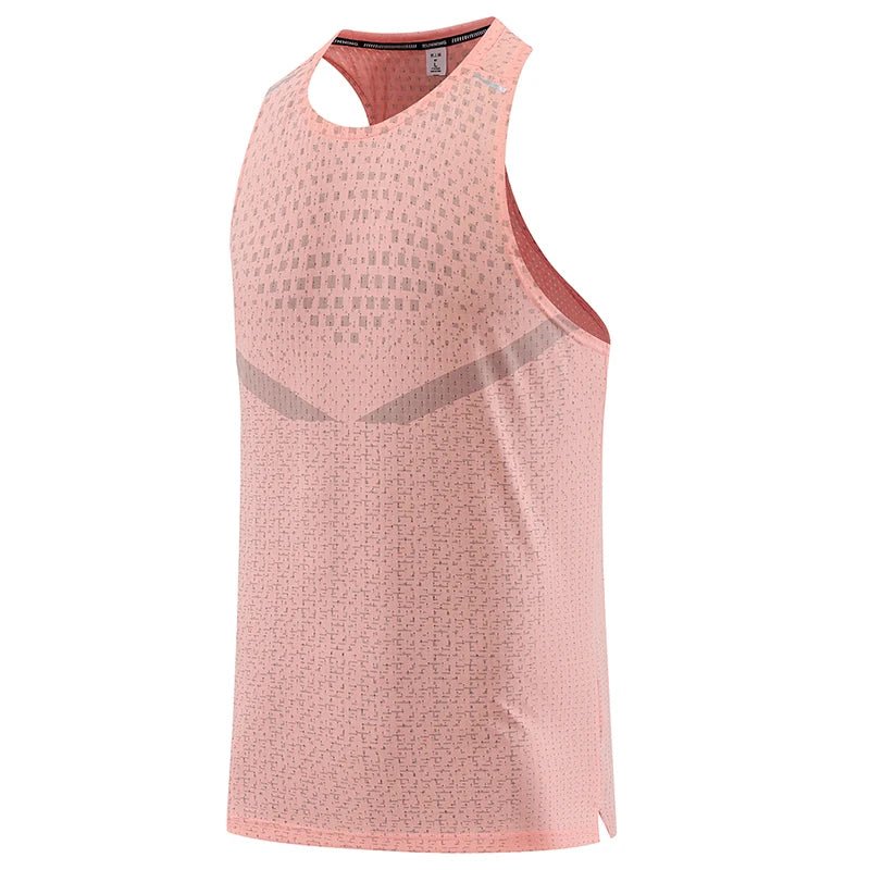 Men Gym Vest Breathable Mesh track and field Summer Cool Beach Travel Undershirt Basketball Training Fashion Running Tanks Top - Clothesfassion.store