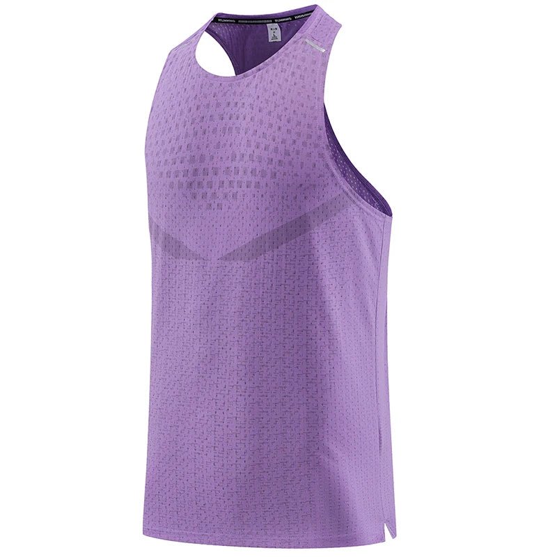 Men Gym Vest Breathable Mesh track and field Summer Cool Beach Travel Undershirt Basketball Training Fashion Running Tanks Top - Clothesfassion.store