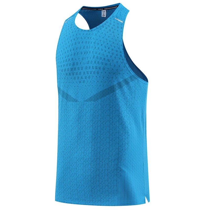 Men Gym Vest Breathable Mesh track and field Summer Cool Beach Travel Undershirt Basketball Training Fashion Running Tanks Top - Clothesfassion.store