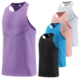 Men Gym Vest Breathable Mesh track and field Summer Cool Beach Travel Undershirt Basketball Training Fashion Running Tanks Top - Clothesfassion.store