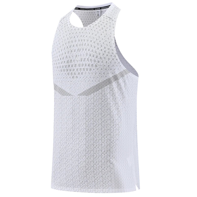 Men Gym Vest Breathable Mesh track and field Summer Cool Beach Travel Undershirt Basketball Training Fashion Running Tanks Top - Clothesfassion.store
