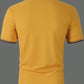 Men Horse Print Striped Trim Polo Shirt Short Sleeve Basic Modern Solid Color Golf Shirt Men's Clothing - Clothesfassion.store