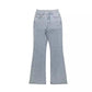 Men Jeans Boot Cut Solid Jean Wide Leg Denim Pant Distressed Washed Full Ankle Length Pockets Zipper Fly High Waist Basics - Clothesfassion.store