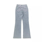 Men Jeans Boot Cut Solid Jean Wide Leg Denim Pant Distressed Washed Full Ankle Length Pockets Zipper Fly High Waist Basics - Clothesfassion.store