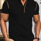 Men s Fit Henley Short Sleeve T-Shirt with Contrast Stitching Casual Summer Top for Streetwear Style - Clothesfassion.store