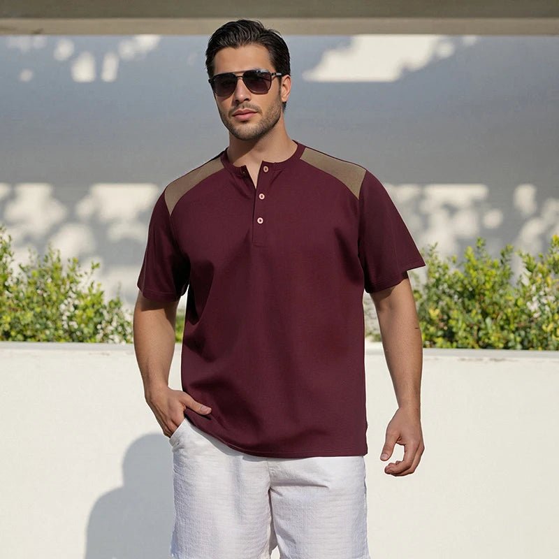 Men s Lightweight V - Neck T-Shirt Breathable Fit Short Sleeve Casual Tee Soft Stretchy Summer Tops with Pocket - Clothesfassion.store