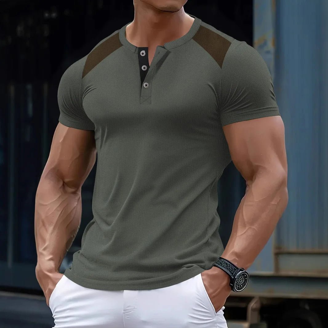 Men s Lightweight V - Neck T-Shirt Breathable Fit Short Sleeve Casual Tee Soft Stretchy Summer Tops with Pocket - Clothesfassion.store