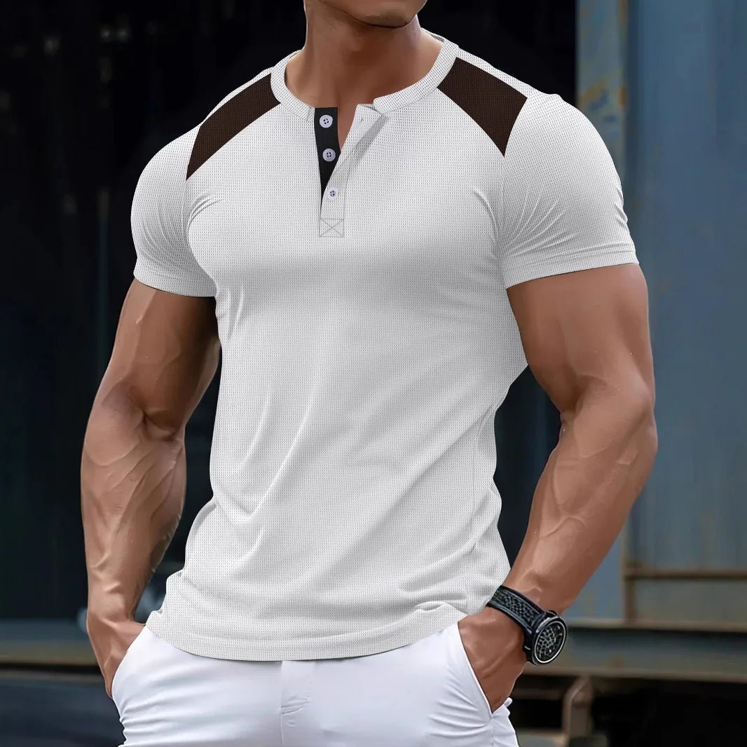 Men s Lightweight V - Neck T-Shirt Breathable Fit Short Sleeve Casual Tee Soft Stretchy Summer Tops with Pocket - Clothesfassion.store