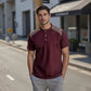 Men s Lightweight V - Neck T-Shirt Breathable Fit Short Sleeve Casual Tee Soft Stretchy Summer Tops with Pocket - Clothesfassion.store
