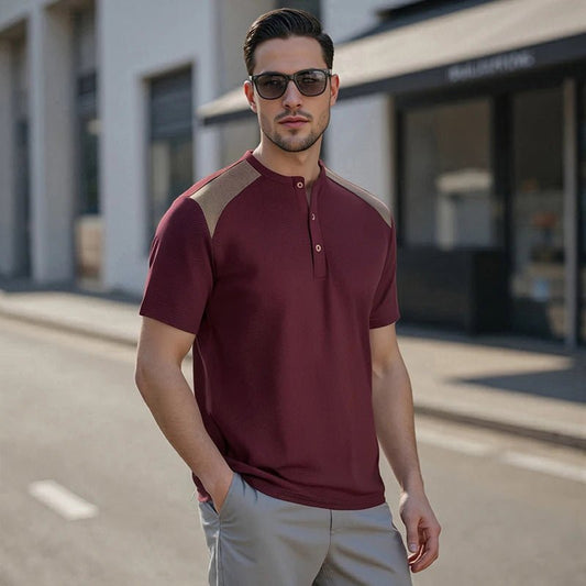 Men s Lightweight V - Neck T-Shirt Breathable Fit Short Sleeve Casual Tee Soft Stretchy Summer Tops with Pocket - Clothesfassion.store