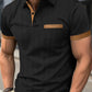 Men s Summer Lapel T-Shirt with Stylish Contrast Colors and Short Sleeves - Perfect for Beach Vacations and Streetwear Fashion - Clothesfassion.store